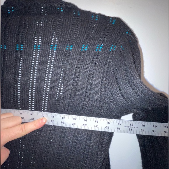 Black Mossimo Ramie Blend Waterfall Cardigan | Size Small - Picture 7 of 8